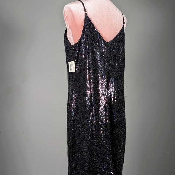 NWT BAR III METALLIC MINI SLIP DRESS  - Large - Picture 4 of 9